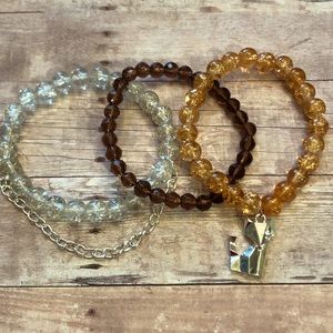 NWT Fancy Fox beaded bracelet stack for women